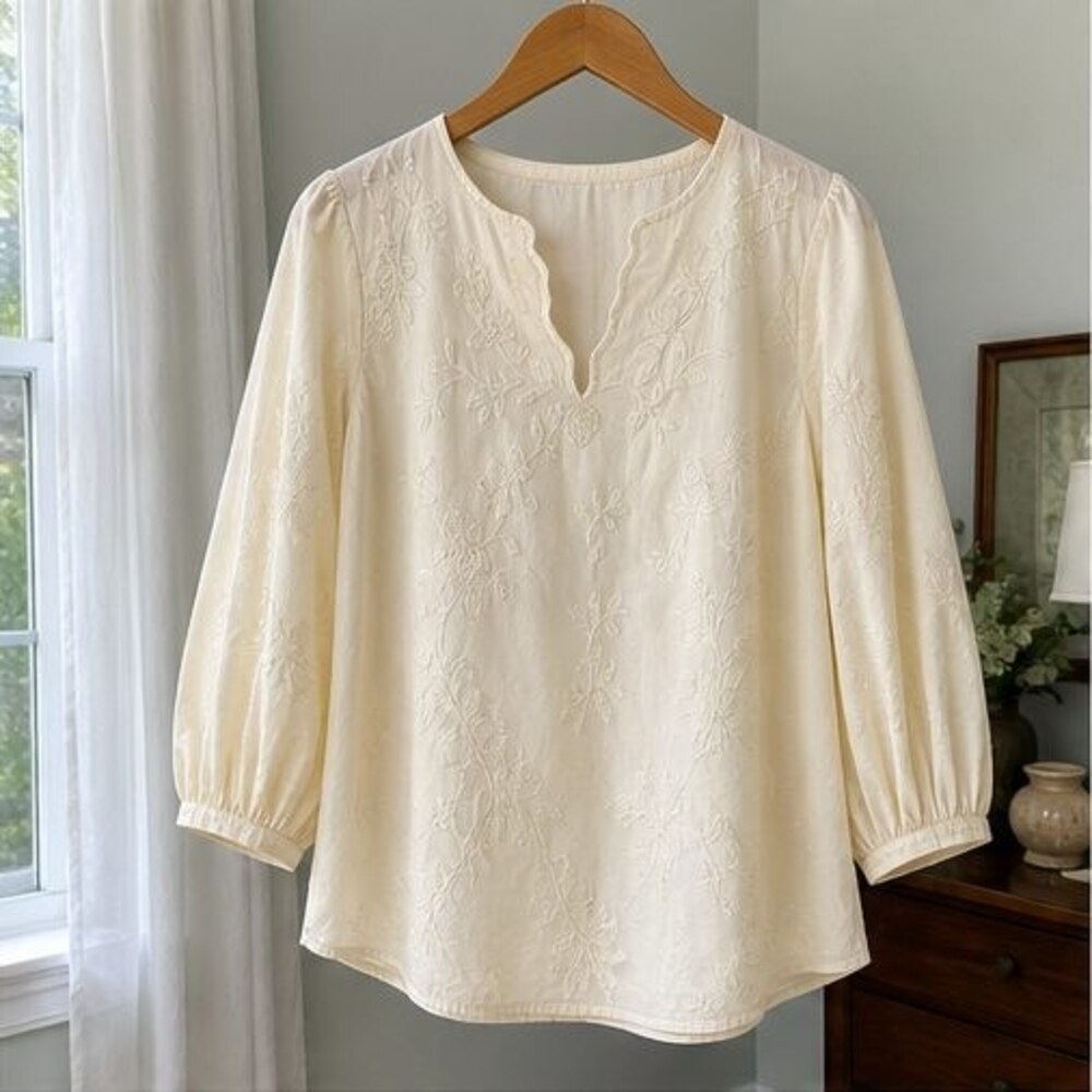 Olive Lace Trim Top